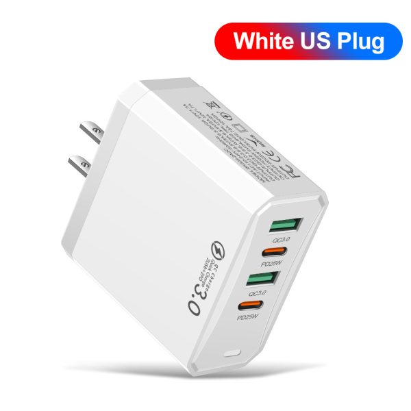 Four in one 2USB+2PD mobile phone charger, tablet plug, European, American and British standard super fast charging - Image 10