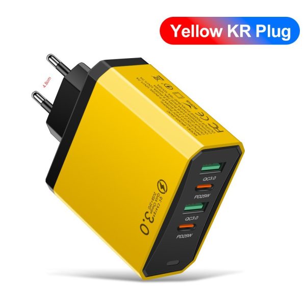 Four in one 2USB+2PD mobile phone charger, tablet plug, European, American and British standard super fast charging - Image 17