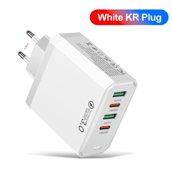 Four in one 2USB+2PD mobile phone charger, tablet plug, European, American and British standard super fast charging - Image 16