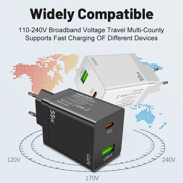 55W Gallium Nitride PD Fast Charging Mobile Phone Charger - Image 4