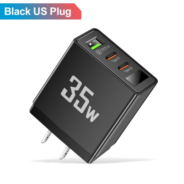Charging head frequency converter 1USB+2 Type-C intelligent multi interface digital display mobile phone charger - Image 7