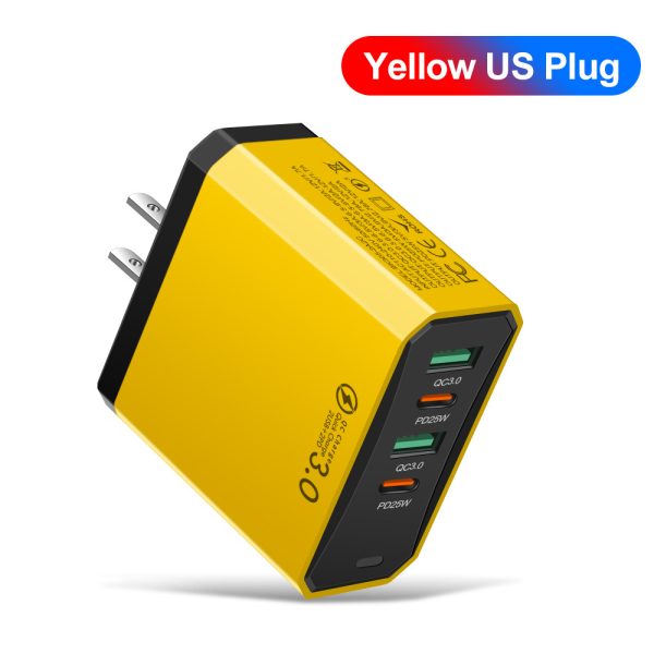 Four in one 2USB+2PD mobile phone charger, tablet plug, European, American and British standard super fast charging - Image 11