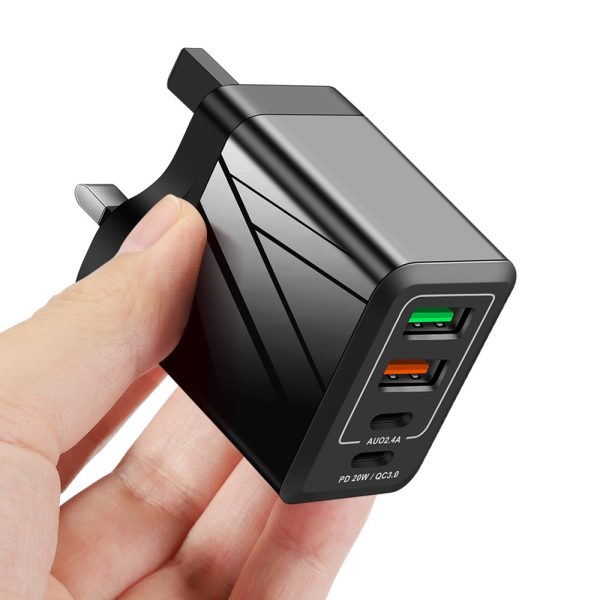 PD QC3.0+2.4A Type-c 2 USB Fast Charging Phone Charger - Image 7