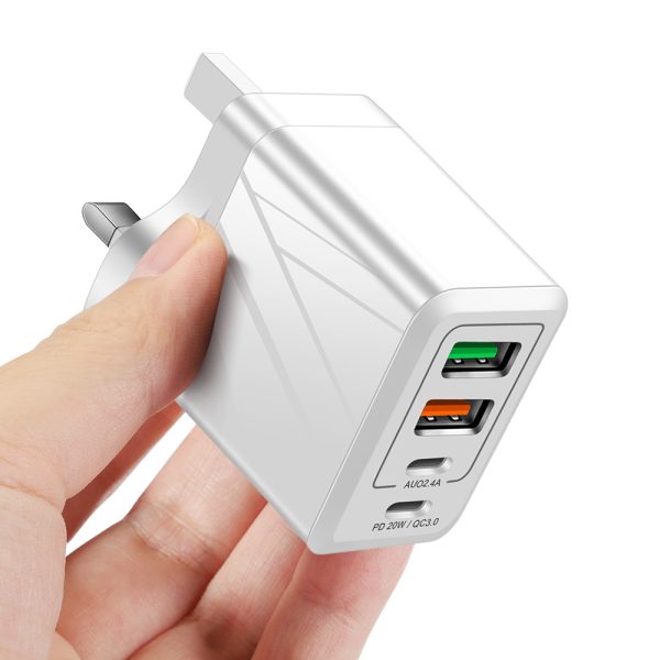 PD QC3.0+2.4A Type-c 2 USB Fast Charging Phone Charger - Image 2