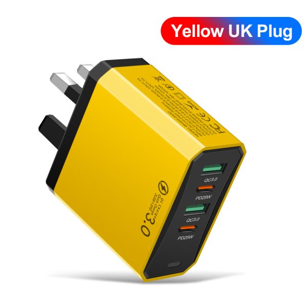 Four in one 2USB+2PD mobile phone charger, tablet plug, European, American and British standard super fast charging - Image 14