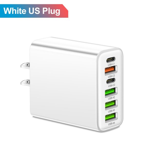 Multi interface mobile phone charger 2Type-c PD+4USB travel charging head - Image 6