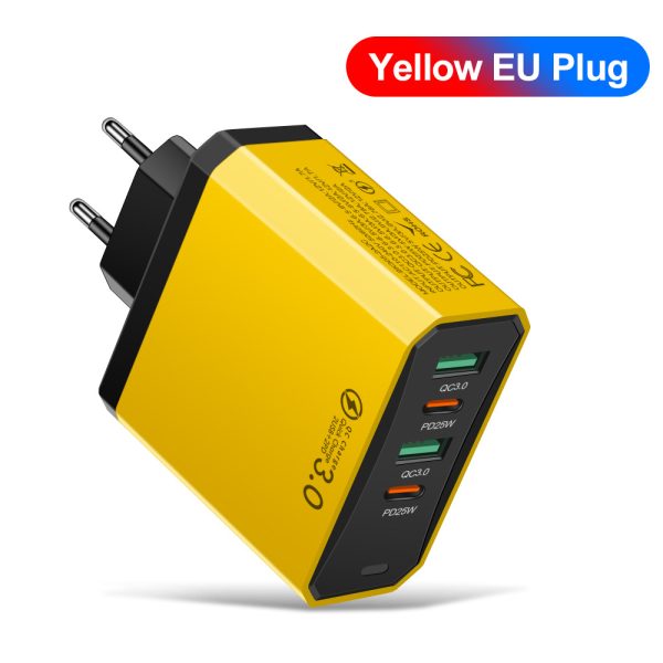 Four in one 2USB+2PD mobile phone charger, tablet plug, European, American and British standard super fast charging - Image 8