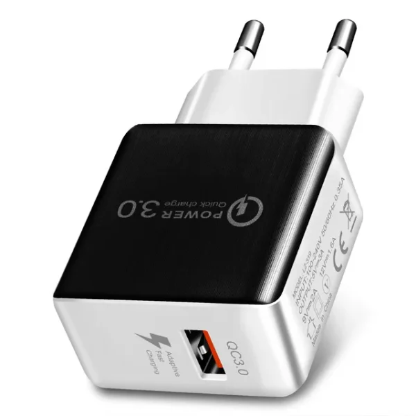 QC3.0 USB Charger EU Plug 18W Quick Charge 3.0 Fast Adapter Wall Mobile Phone Charger - Image 7